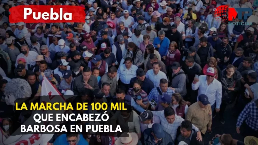 La marcha de los 100 mil en Puebla