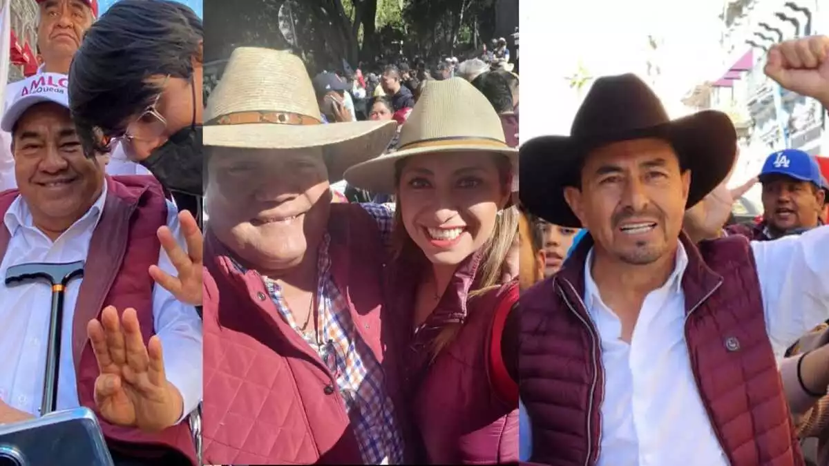 Ediles de Tlatlauquitepec, Huejotzingo y Amozoc participan en marcha a favor de AMLO en Puebla