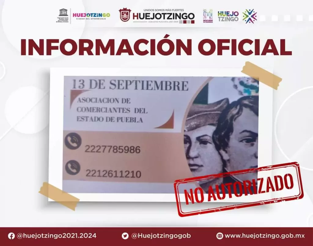 Información oficial Huejotzingo