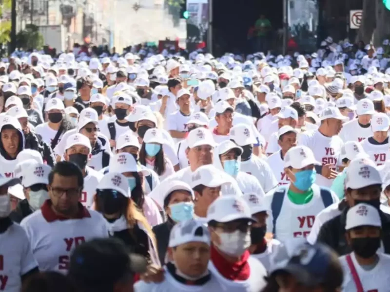 Sheinbaum aplaude movilización en Puebla a favor de la 4T