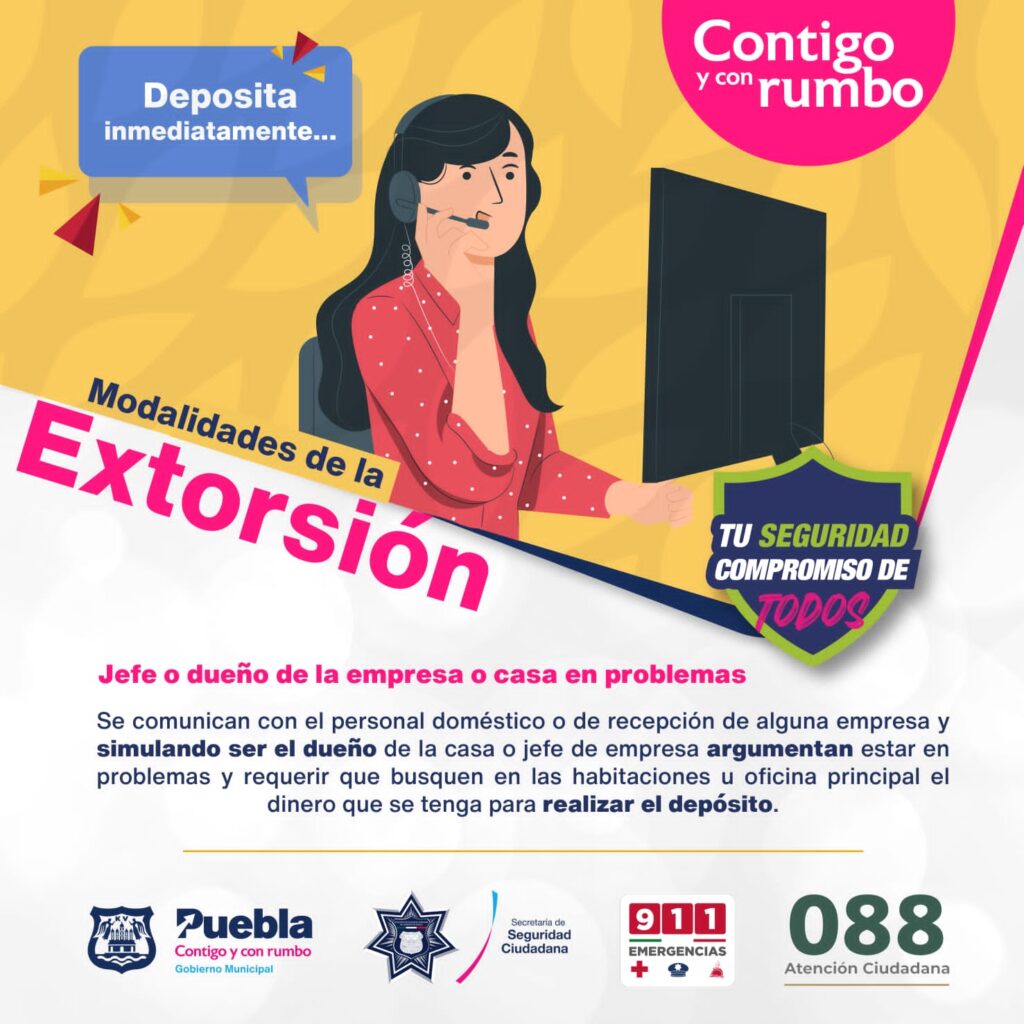 ¿Qué hacer y cómo denunciar una extorsión telefónica en Puebla?