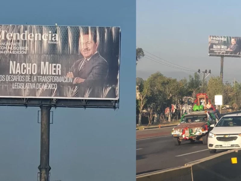 Ignacio Mier se promociona con espectaculares en la autopista México-Puebla