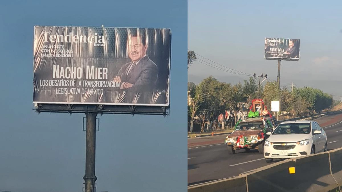 Ignacio Mier se promociona con espectaculares en la autopista México-Puebla