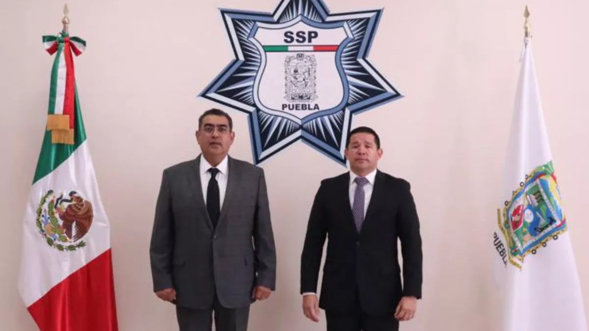 Sergio Salomón se reúne con secretario de seguridad de Puebla
