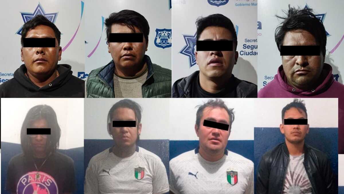 Caen 8 delicuentes por robo a transeúnte en Puebla