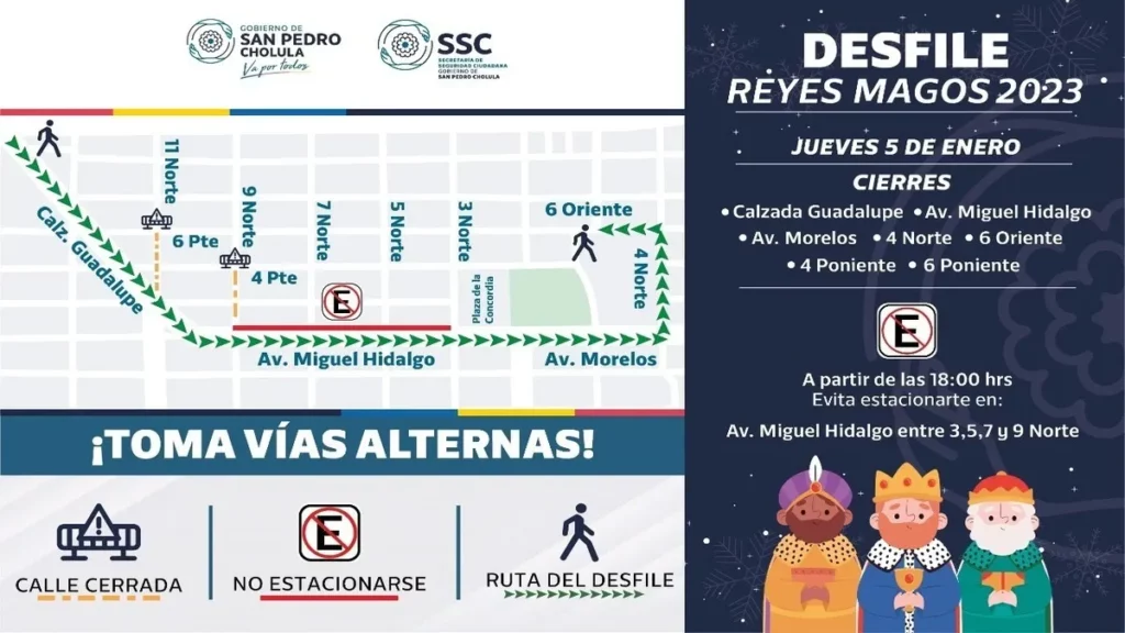 Desfile Reyes Magos 2023 San Pedro Cholula