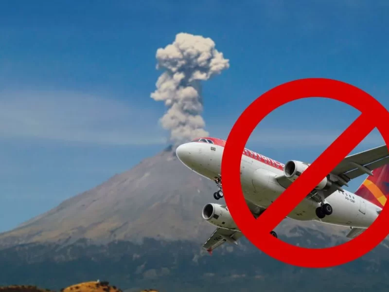 Vuelos Puebla-Houston llevan una semana cancelados por ceniza del Popocatépetl