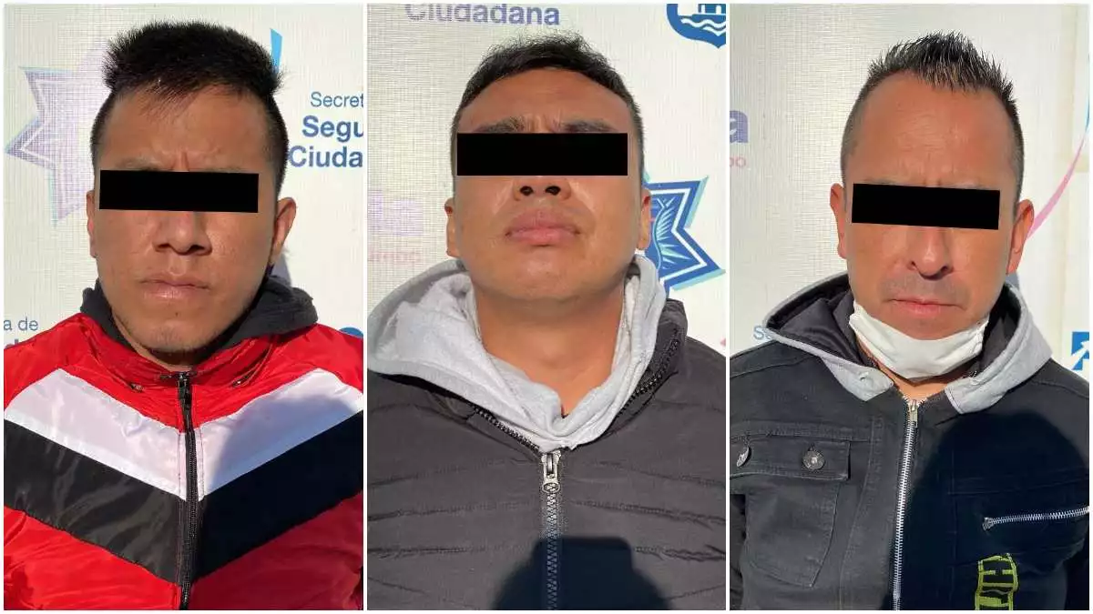 Detienen a tres integrantes de 'Los Rafiki', por robo a casa habitación en Puebla