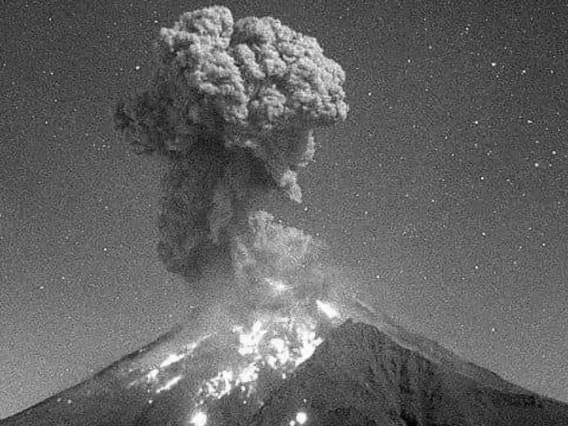 Explosiones volcán Popocatépetl martes 31 de enero.