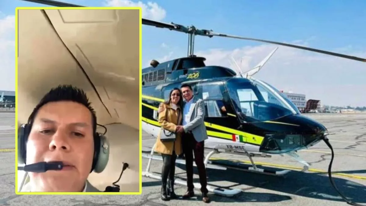 ¡Hay dinero! En helicóptero pide matrimonio a su novia, funcionario de Huauchinango
