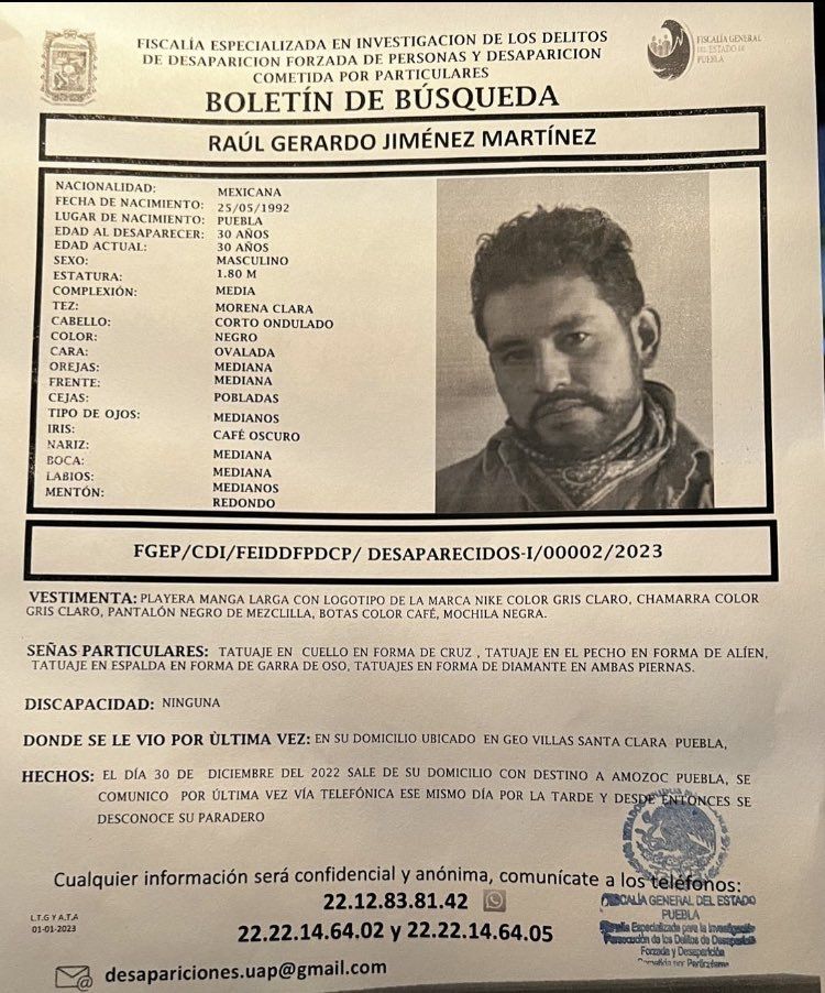 Encuentran muerto a Raúl Gerardo, tras ser reportado como desaparecido