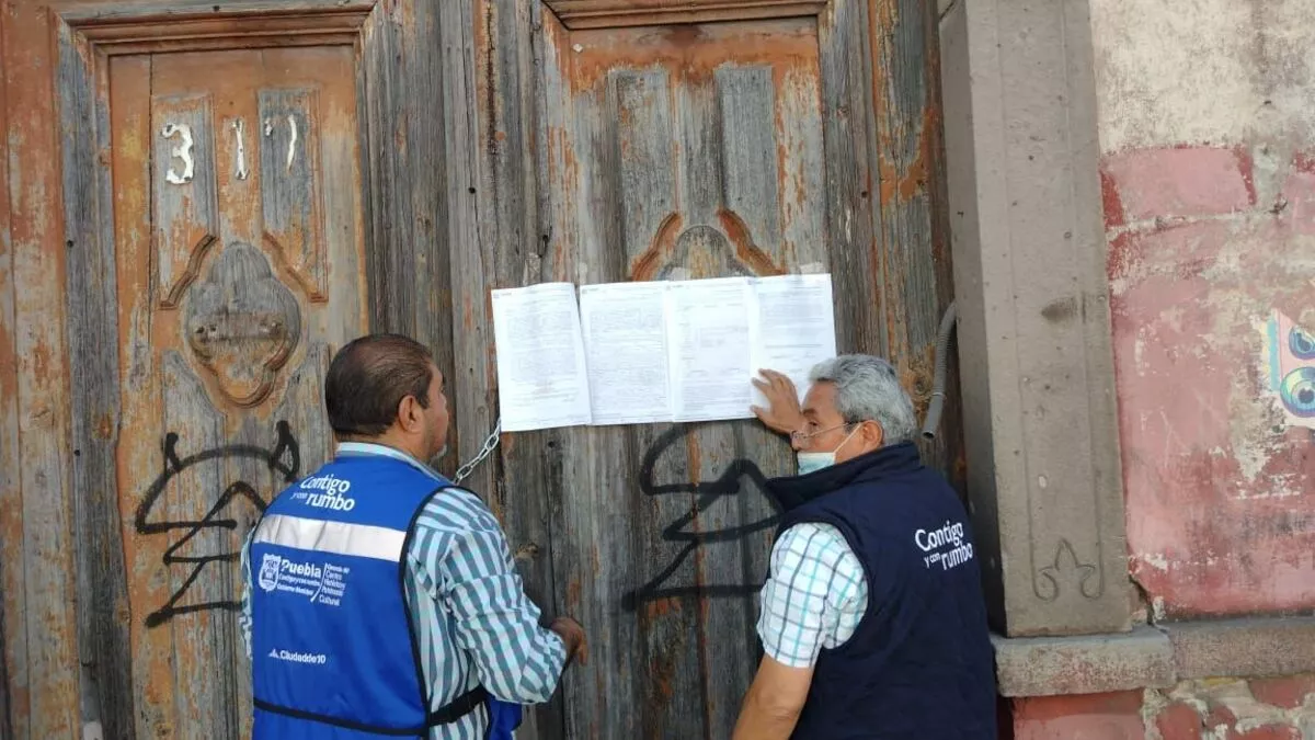 Detectan 188 casonas con techos y muros colapsados en el Centro de Puebla