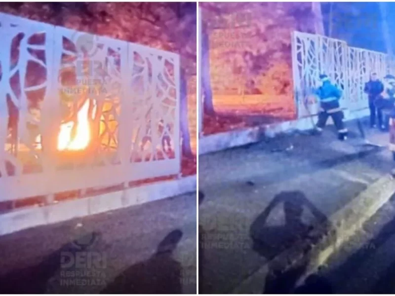 Borrachos causan accidentes en Puebla: uno se impacta en parque Ecológico y se incendia su auto