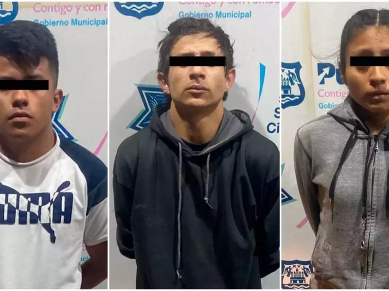 Detienen a dos hombres y una mujer con 170 dosis de droga en Puebla