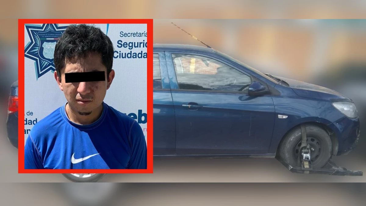 Detienen a 'El Jetas' por robar auto a conductor de DIDI en Puebla