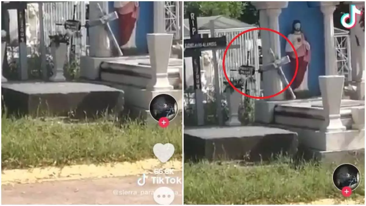 ¿Niño fantasma juega en el cementerio?, esto revela aterrador VIDEO