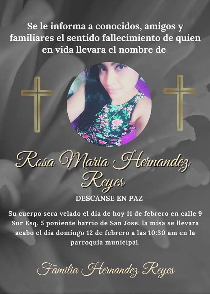 Hallan sin vida a Rosa María, reportada como desaparecida en Guadalupe Victoria