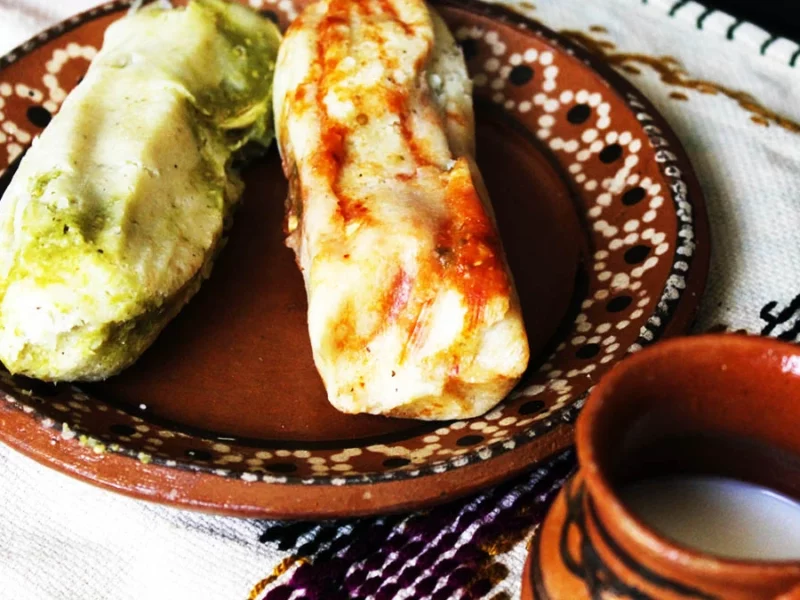 Tamales tradicionales en la entidad de Puebla