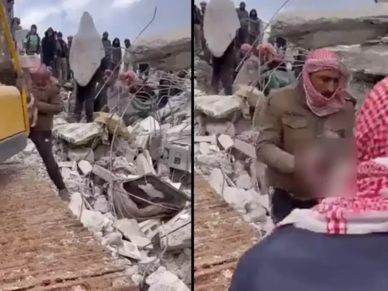 Terremoto en Turquía y Siria: mujer da a luz entre los escombros de un edificio