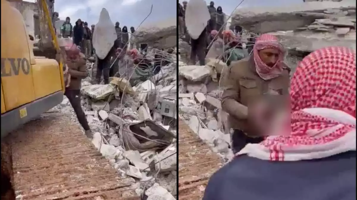 Terremoto en Turquía y Siria: mujer da a luz entre los escombros de un edificio