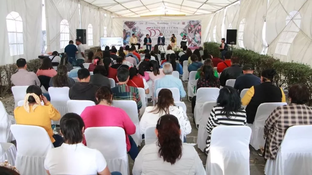 Conversatorio por los 500 años de lucha de los derechos de la mujer en Huejotzingo