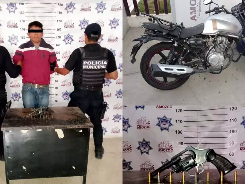 Policías de Amozoc detienen a asaltante de automovilistas