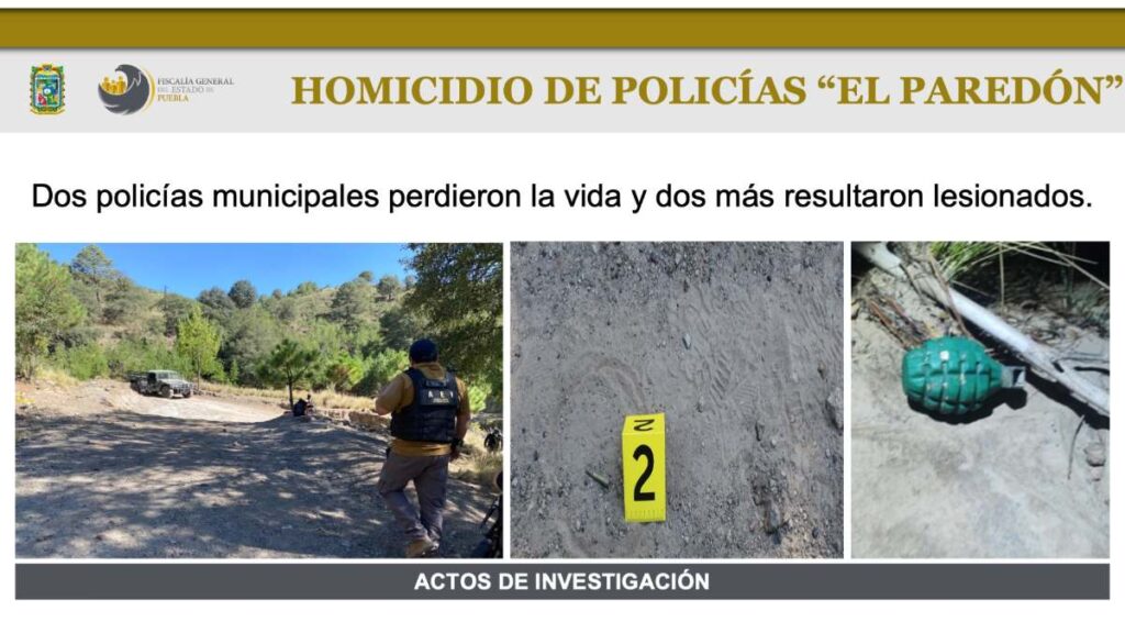 Comunidad El Paredón en Chignahuapan donde mataron a dos policías