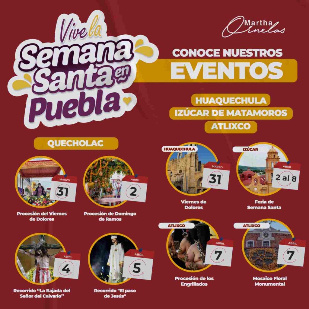 Eventos por semana Santa en Puebla