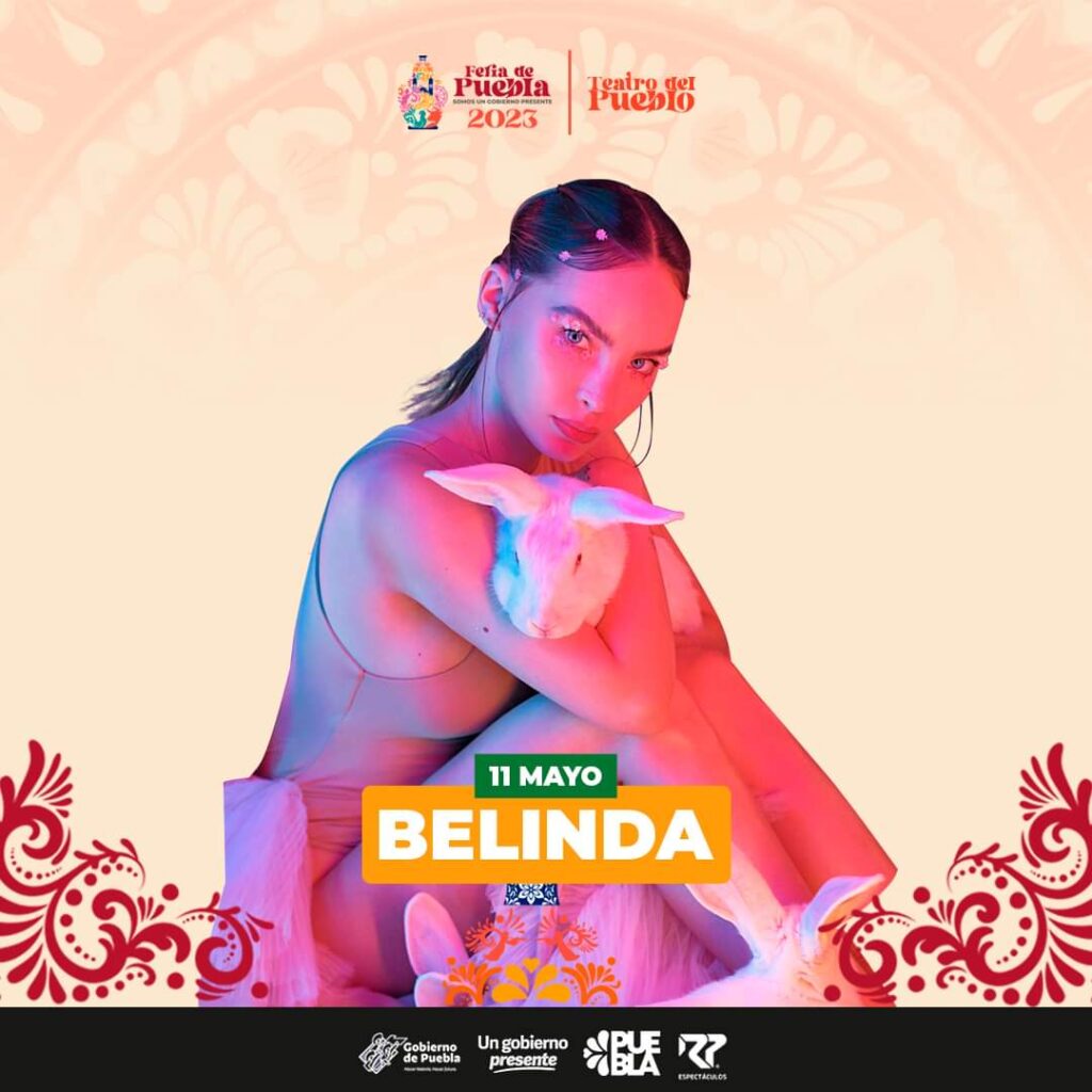 Belinda en cartel de Feria de Puebla 2023.