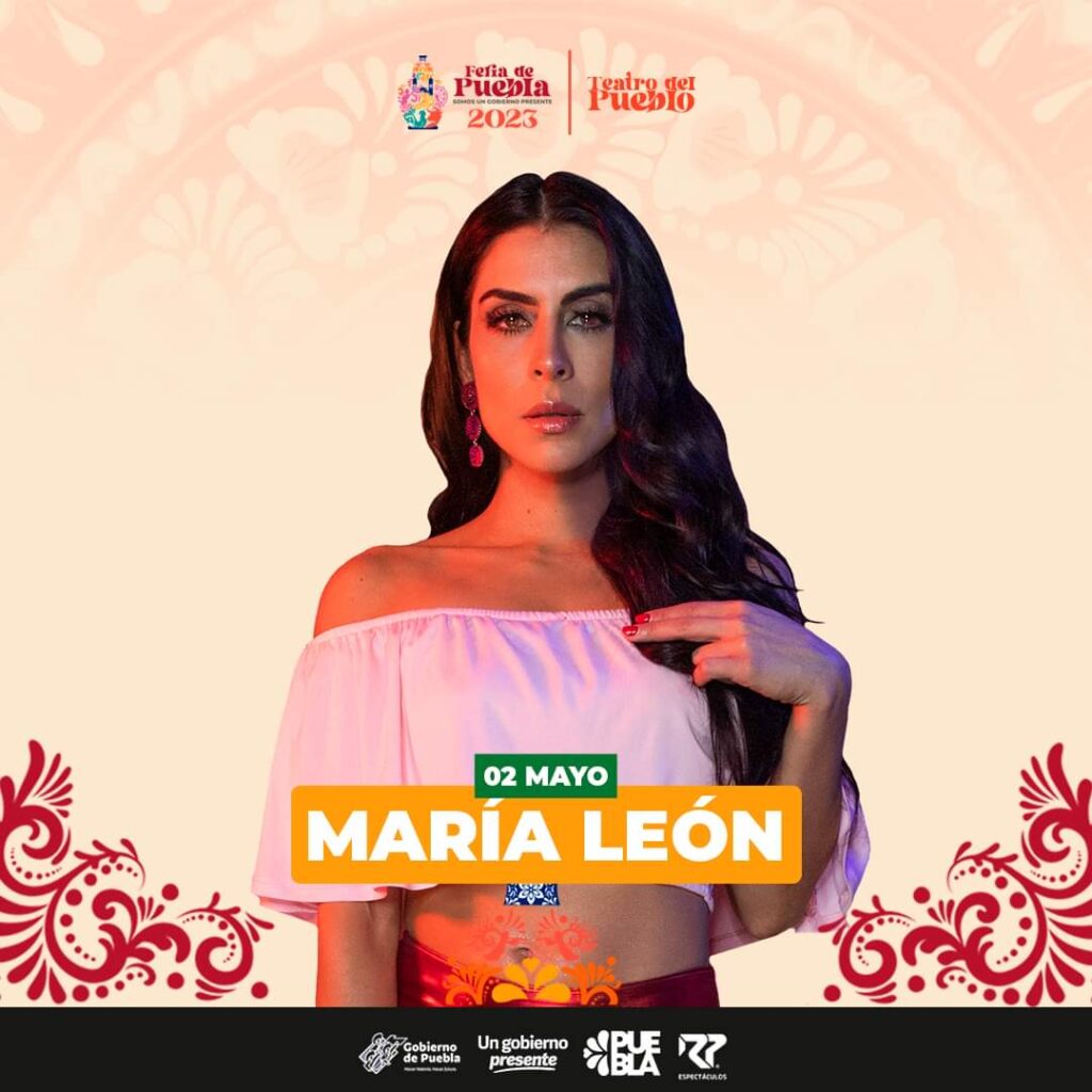 María León en cartelera de Feria de Puebla 2023.