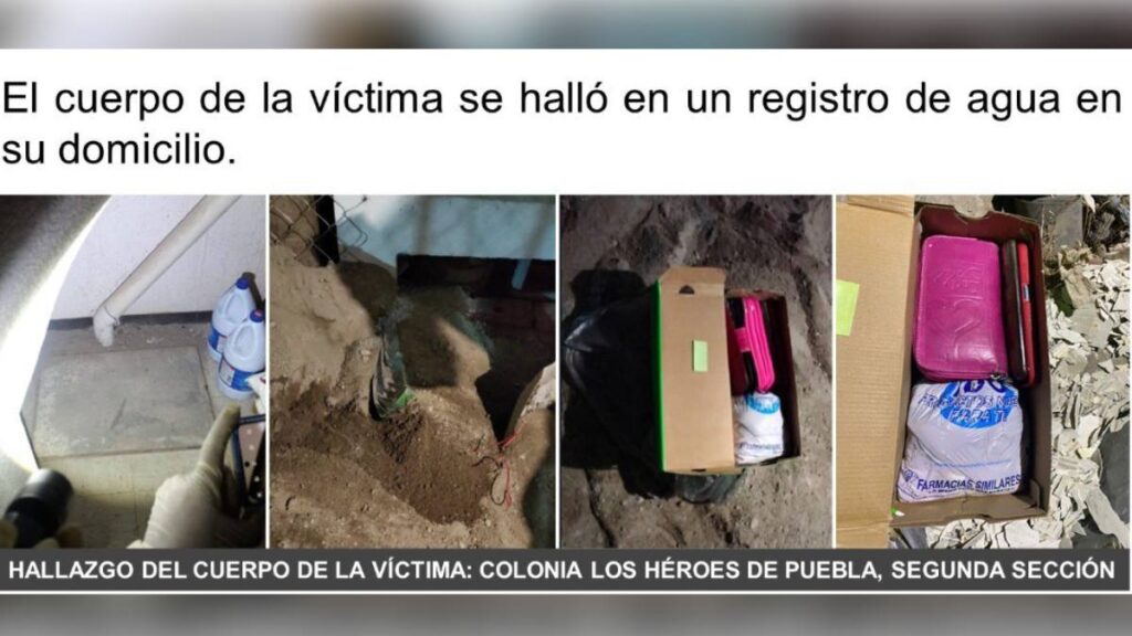 Registro de agua y ropa de María Gabriela, víctima de feminicidio.