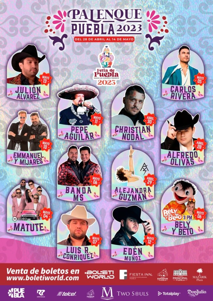 Artistas para la Feria de Puebla 2023