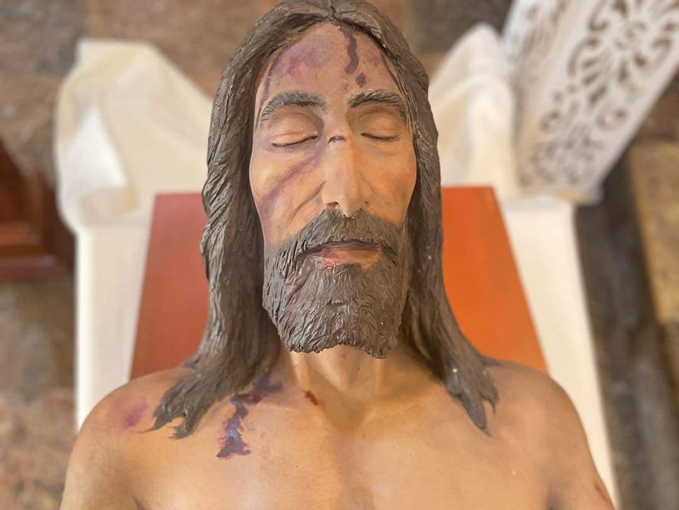 Figura de Jesucristo en exposición