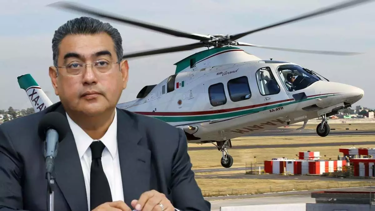 Regresa uso de helicóptero en Puebla: Sergio Salomón lo utilizará para cumplir agenda