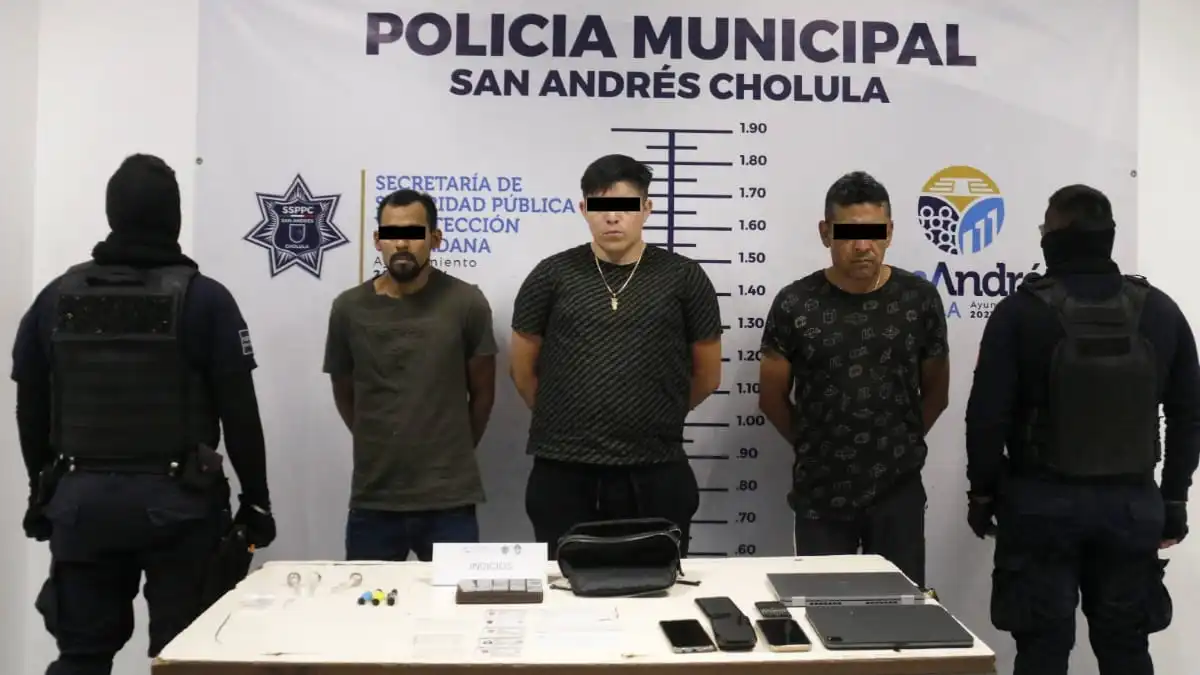 Caen tres de la banda de 'Los Santos' en San Andrés Cholula