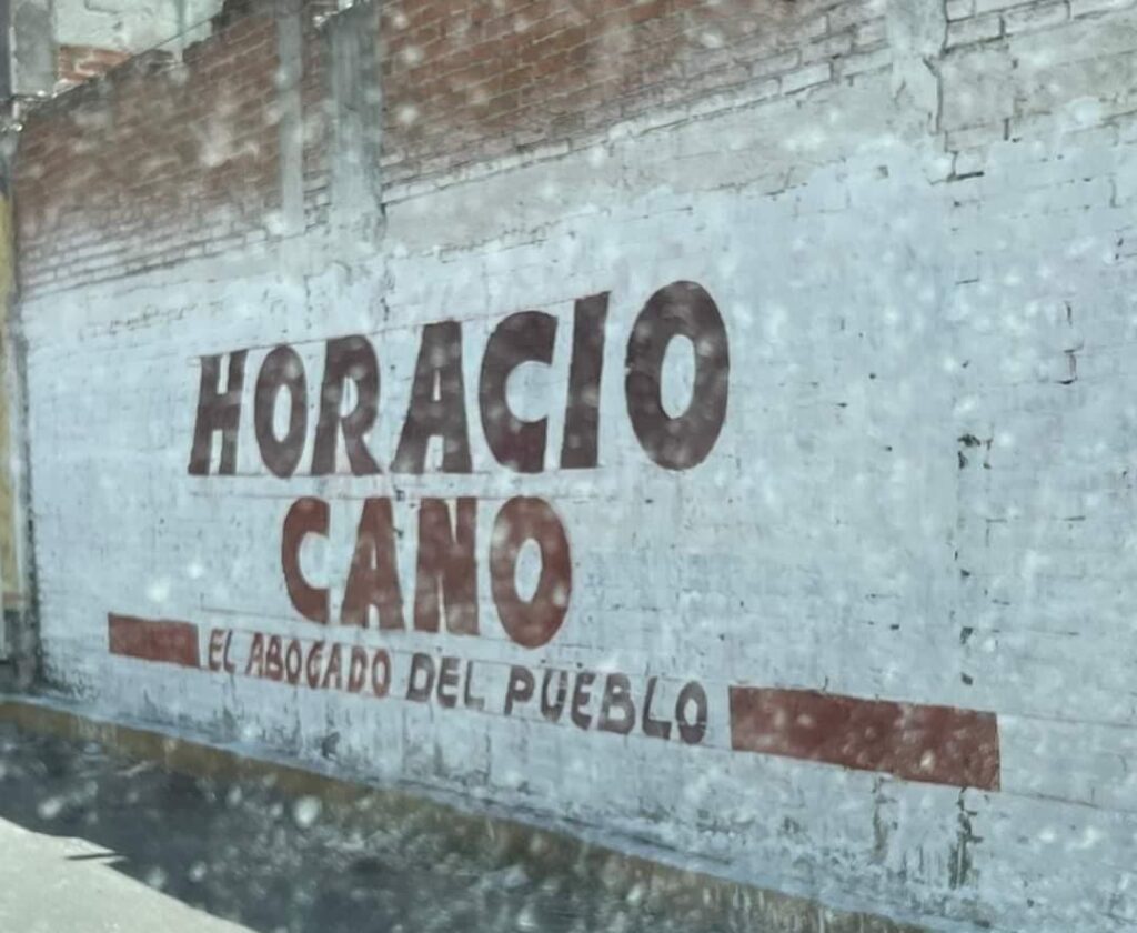 Horacio Cano se promociona en bardas Foto: El despertar