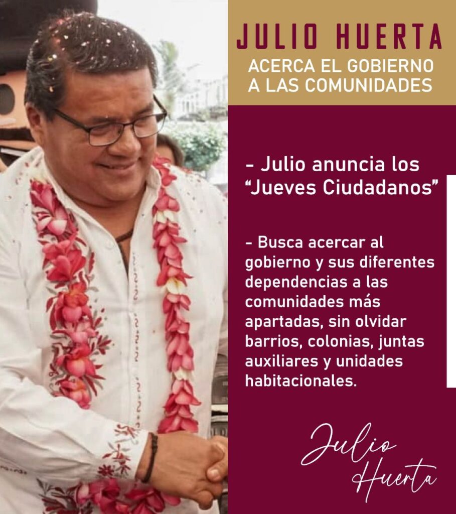 Julio Huerta ahora implementa los “Jueves Ciudadanos” en búsqueda de la candidatura por la gubernatura de Puebla.