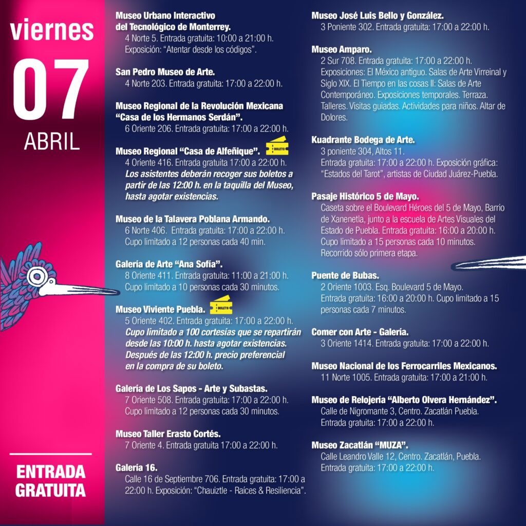 Noche de museos Puebla