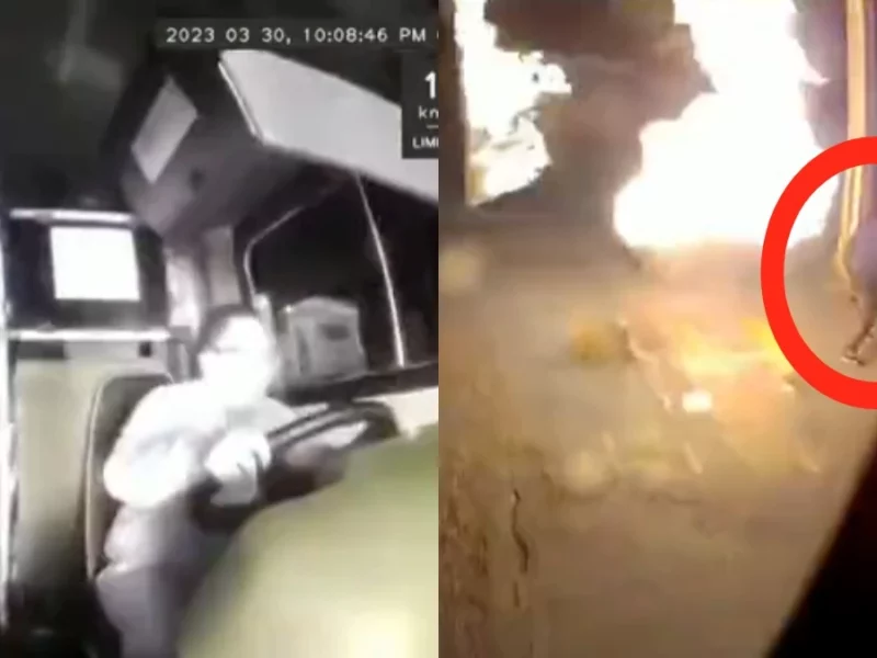 Arrojan bombas molotov a transporte público en Estado de México
