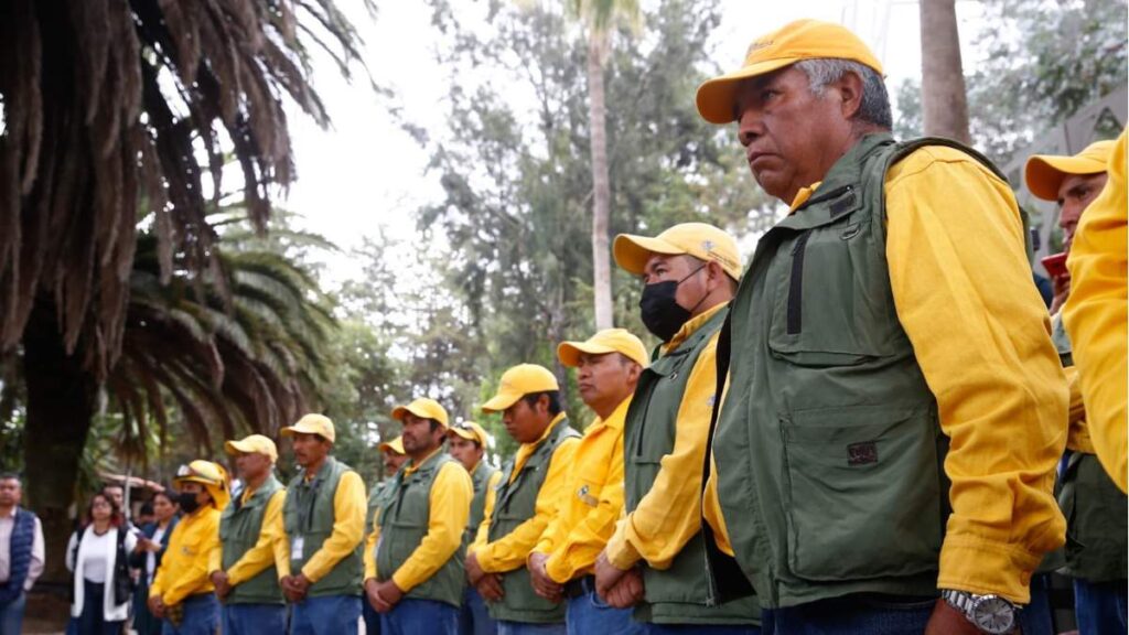 Brigadistas del Centro Estatal de Manejo del Fuego de Puebla.