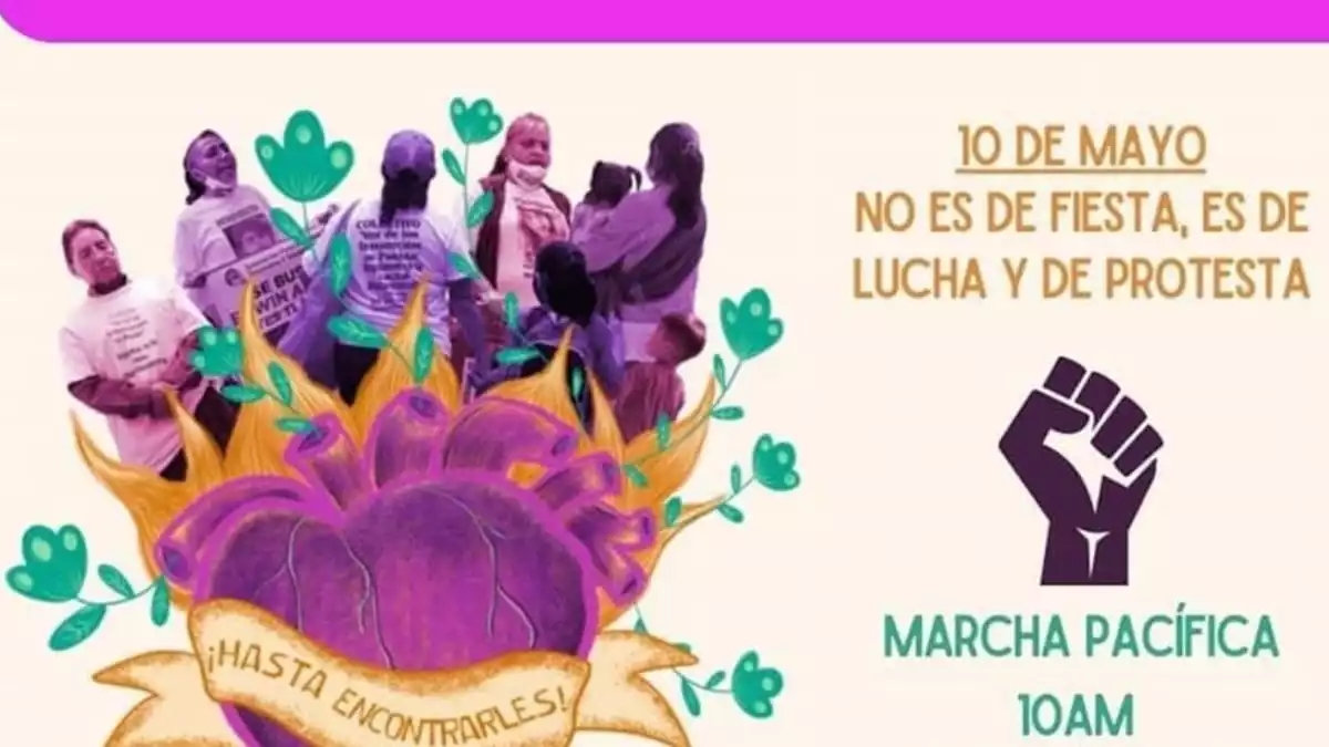 10 de Mayo no es de fiesta, es de lucha y de protesta” marcha por madres buscadoras y desaparecidas en Puebla