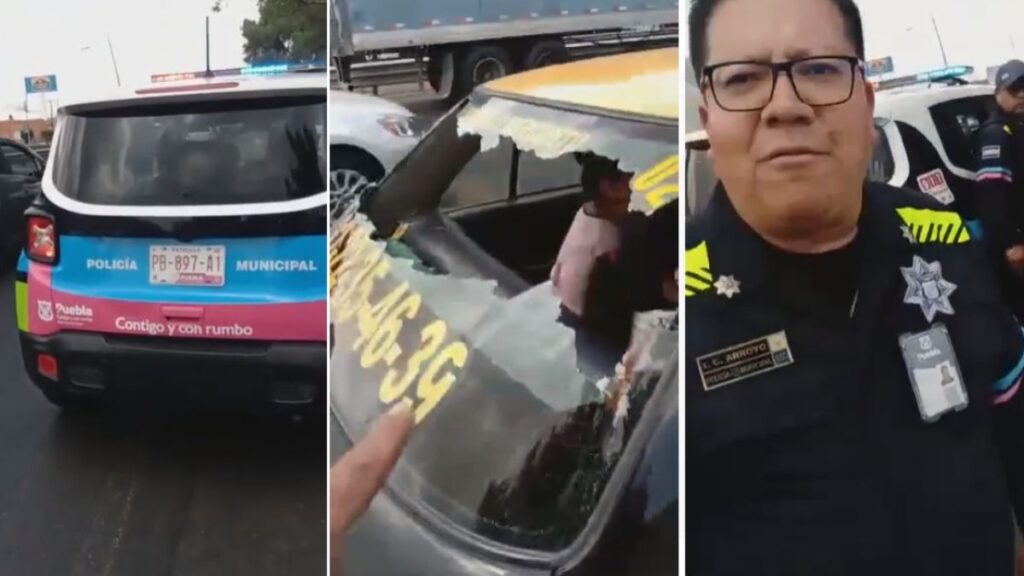 Estás con tus puterías” tránsito de Puebla a taxista