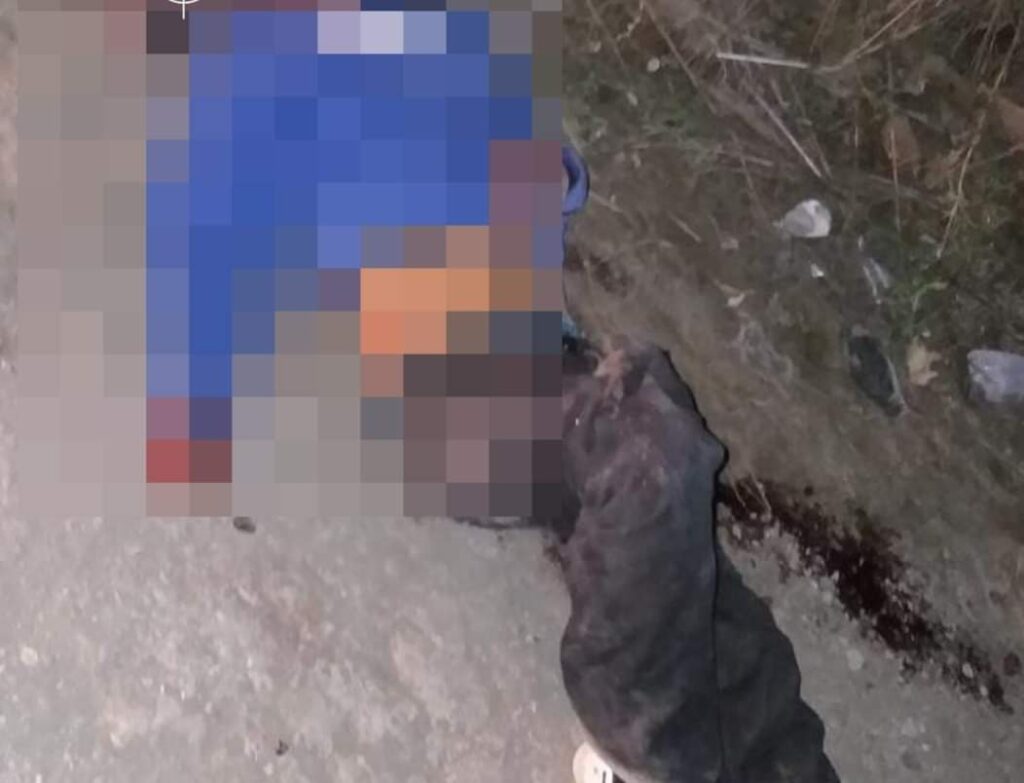 Hombre macheteado en Santa María Isabel Foto Puebla Roja