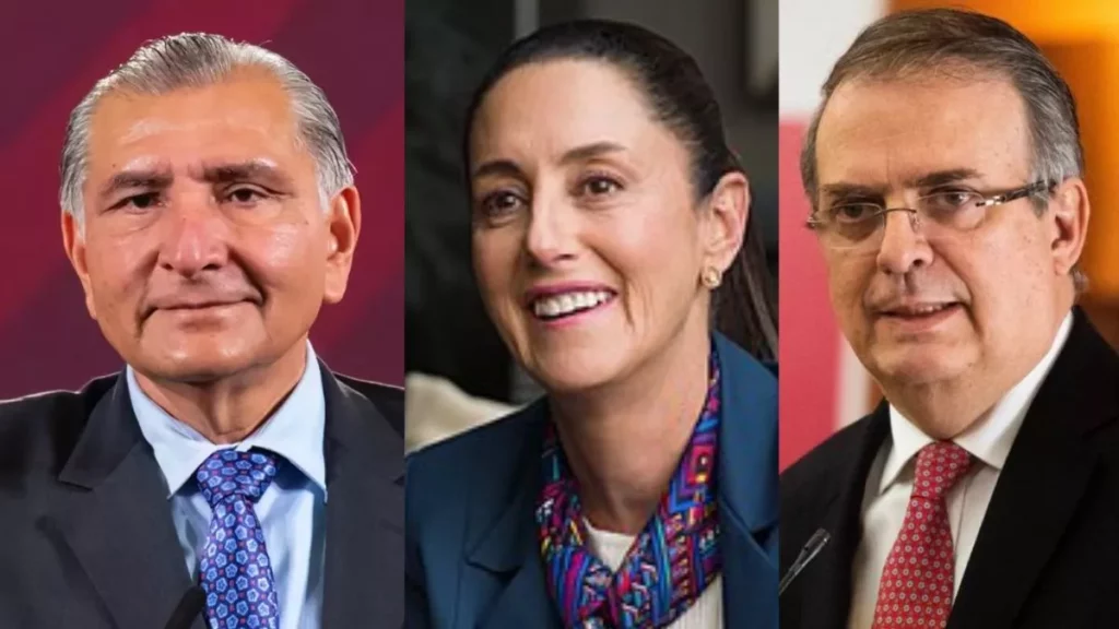 él es Adán Augusto López,Claudia Sheinbaum y Marcelo Ebrard