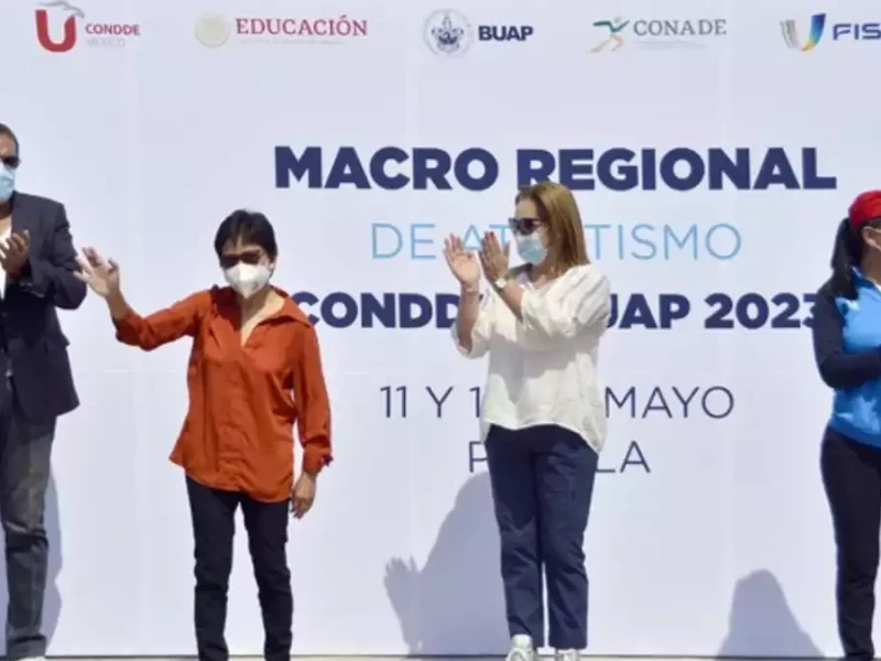 Lilia Cedillo inaugura el Macro Regional de Atletismo CONDDE BUAP 2023