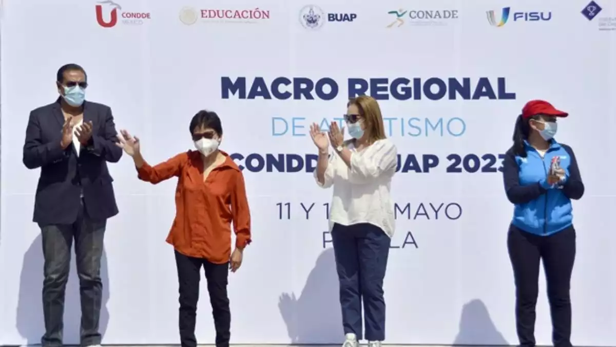 Lilia Cedillo inaugura el Macro Regional de Atletismo CONDDE BUAP 2023