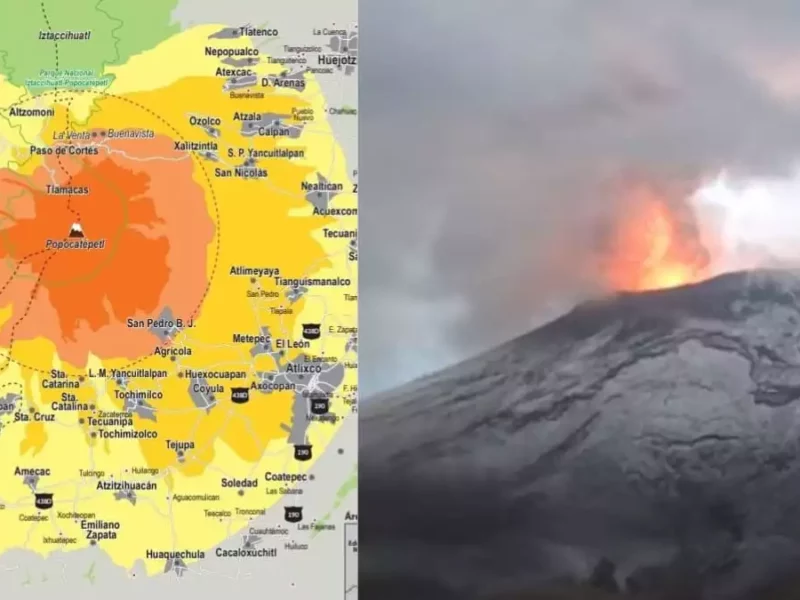 Qué comunidades están en mayor riesgo en caso de una erupción del volcán Popocatépetl