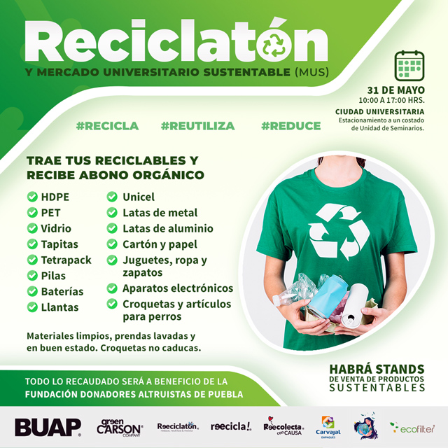 Reciclatón 2023 en la BUAP