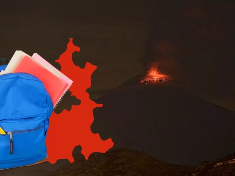 Suspenden clases presenciales por Popocatépetl