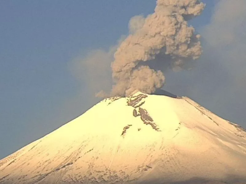 Uso obligatorio de cubrebocas por volcán Popocatépetl